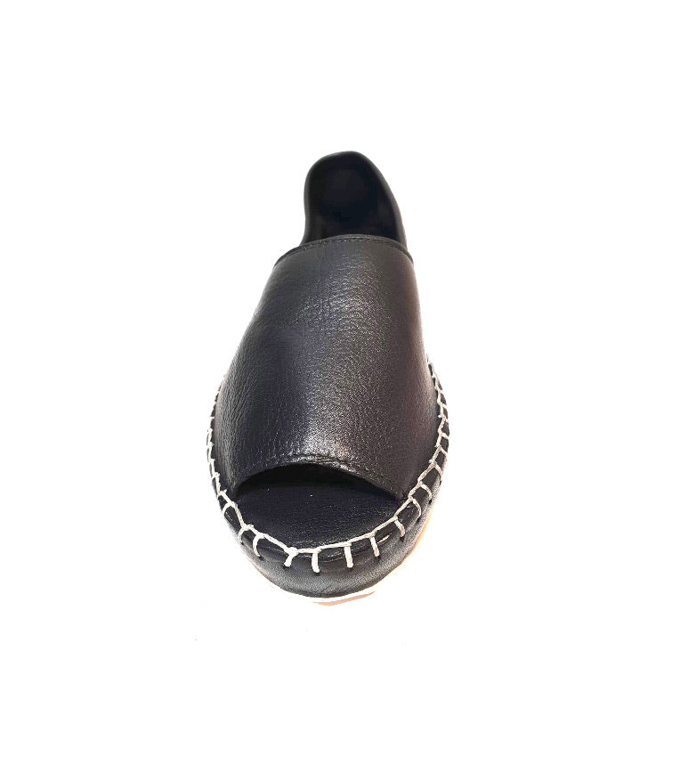 Sala Europe Flex Black Slip On Open Toe Made In Turkey
