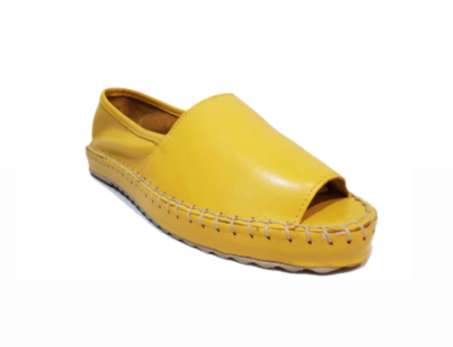 Sala Europe Flex Yellow Burnt Slip On Open Toe Made In Turkey