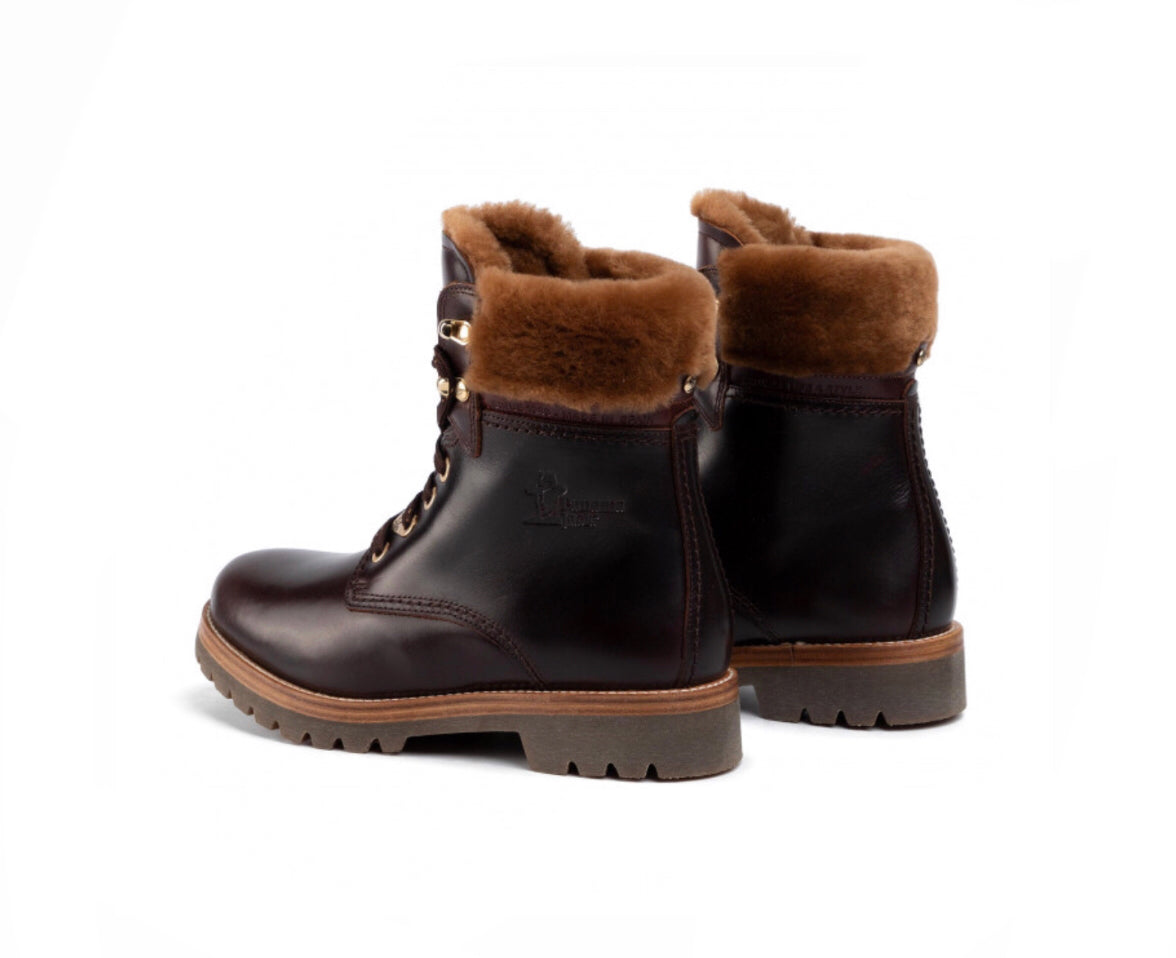 Panama Jack 03 Igloo Brooklyn B2 Marron Brown Waterproof 6 Eyelet Ankle Boot Made In Spain