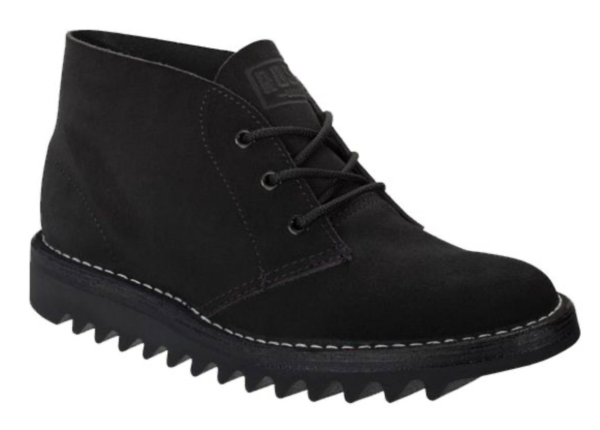 Rossi Boots 4046 Desert Ripple Black Suede Soft Toe 3 Eyelet Lace Up Boot