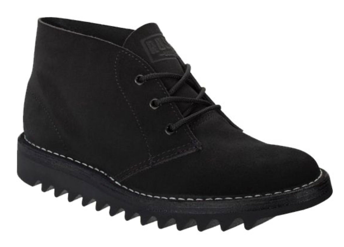 Rossi Boots 4046 Desert Boot Ripple Black Suede Soft Toe 3 Eyelet Lace Up Made In Australia