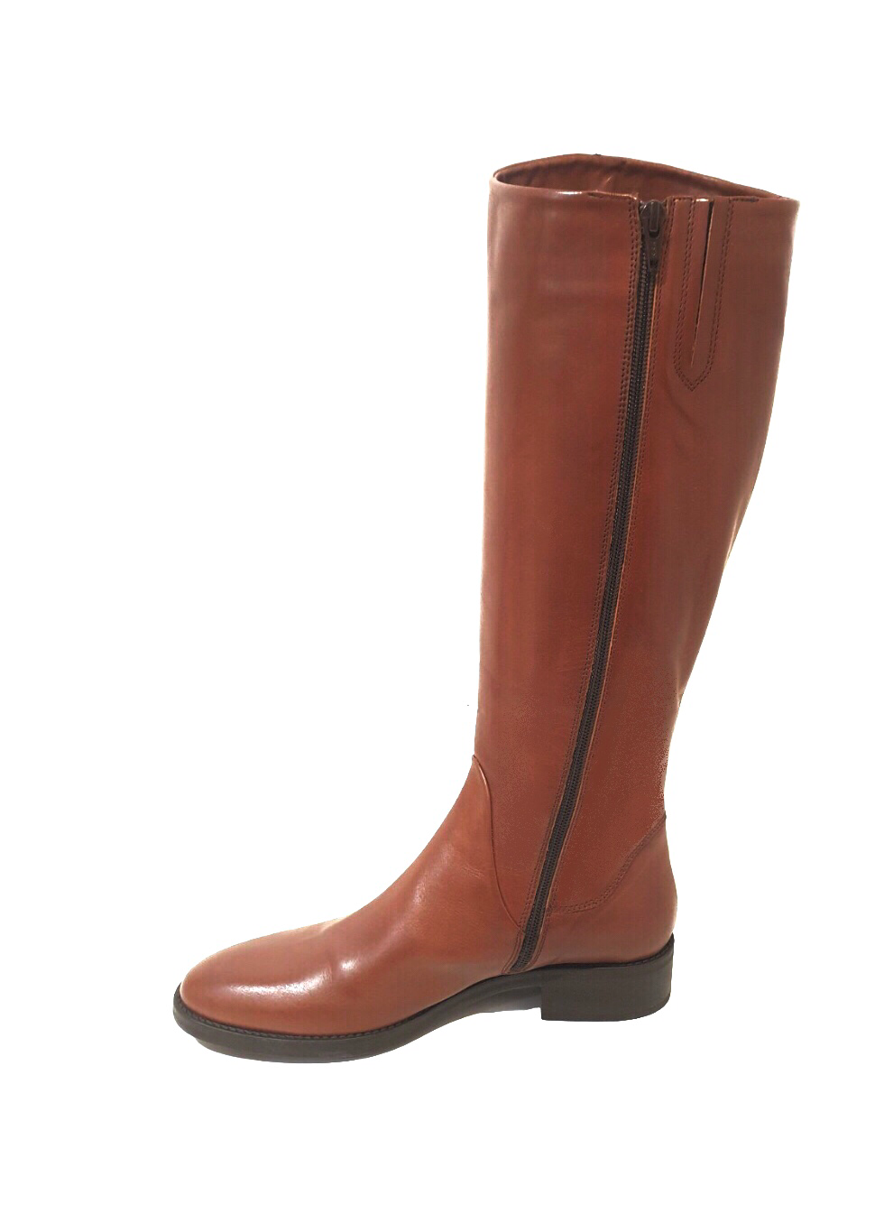 Marco Firenze Peffa Wisky Macchiato Light Tan Zip Knee High Boots Made In Italy