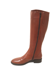 Marco Firenze Peffa Wisky Macchiato Light Tan Zip Knee High Boots Made In Italy