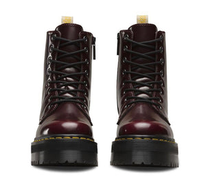 Dr. Martens Vegan Jadon II Cherry Red Platform Ankle 8 Eyelet Boot