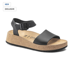 Papillio By Birkenstock Glenda Black Wedge Sandal Made In Portugal