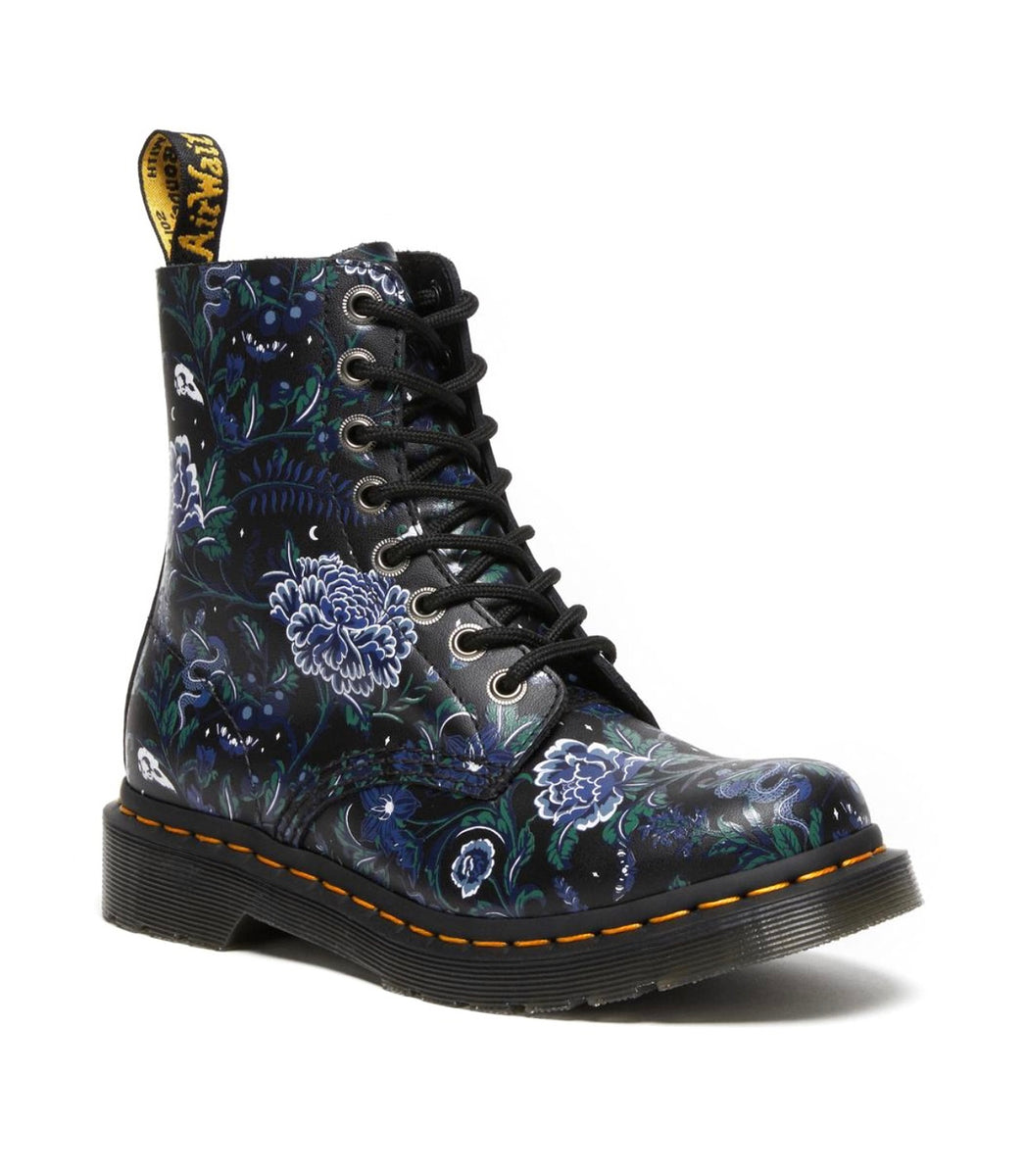 Dr. Martens 1460 Pascal Black Mystic Garden Floral Backhand Ankle 8 Ey ...