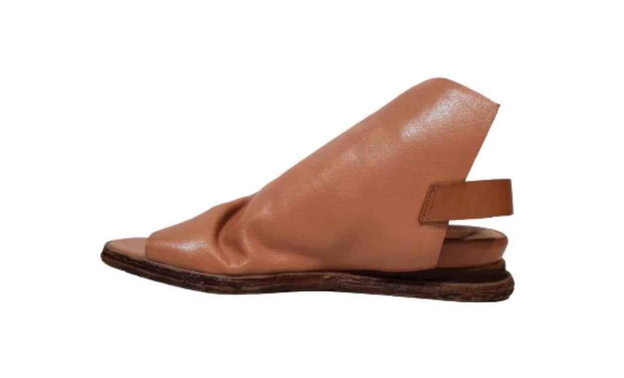 Martini Marco Cuoio T0303 Tan Women's Flats Sandals Made In Romania