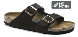 Birkenstock Arizona Mocha Suede Soft Footbed Made In Germany