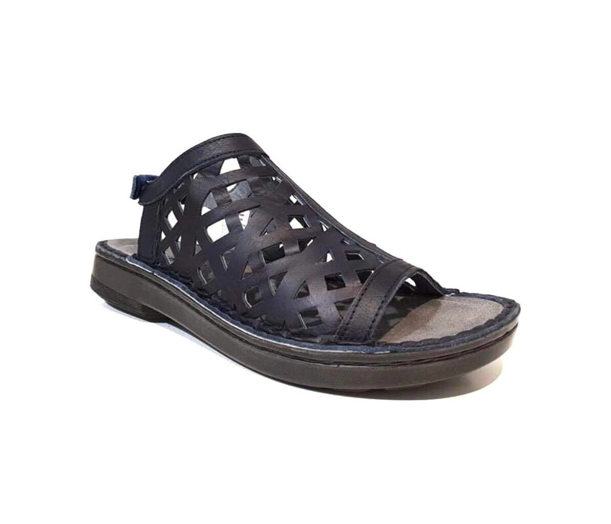 Naot Amadora Ink Blue Soft Leather Sandals Made In Israel