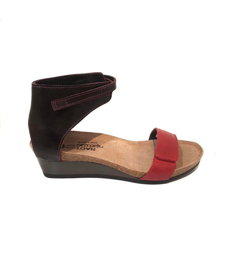 Naot Prophecy Poppy Red Leather Sandals Made In Israel