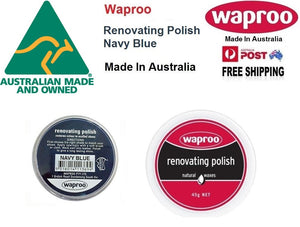 Shoe Care Products Waproo Navy Blue Renovating Polish 45g Made In Australia