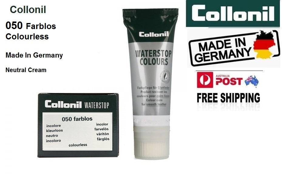 Shoe Care Products 050 Farblos Colourless Neutral Cream Collonil Waterstop Sponge Applicator Tube 75ml