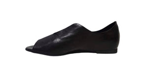 T-Progetto Z223 Black America Nero Leather Flats Made In Italy