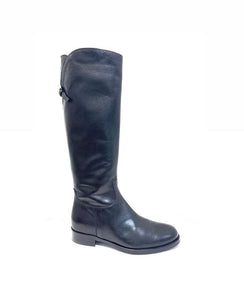 Progetto T224 Black Toffy Nero Knee High Zip Made In Italy
