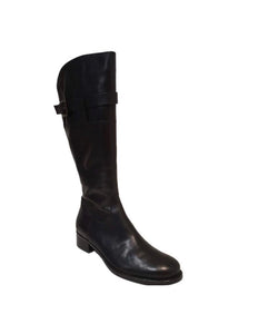 Progetto A011 Black Nero Knee High Zip Boots Made In Italy