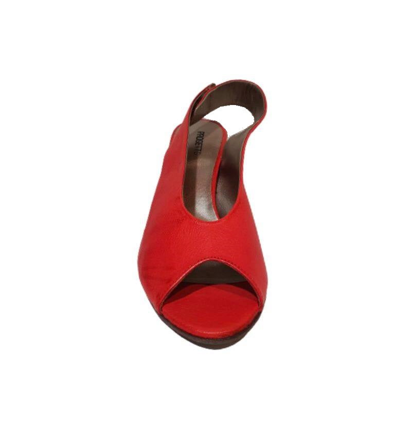T-Progetto Z106 Rosso Red America Court Shoe Made In Italy