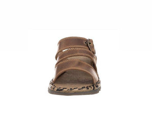 Fly London Thea724Fly Camel Bridle Leather Wedge Slide Made In Portugal