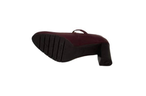 Wonders I-6061 Vino Burgundy Leather Court Shoe Made In Spain