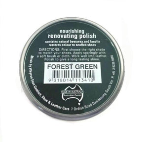 Shoe Care Products Waproo Forest Green Renovating Polish 45g Made In Australia