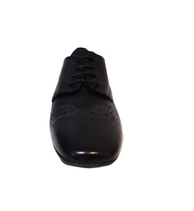 Wonders C-5005 Black Negro Leather 4 Eyelet Shoe Made In Spain