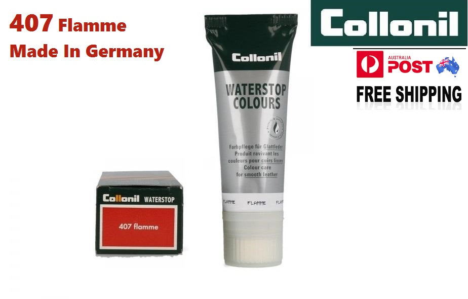 Shoe Care Products Red Flamme 407 Cream Collonil Waterstop Sponge Applicator Tube 75ml