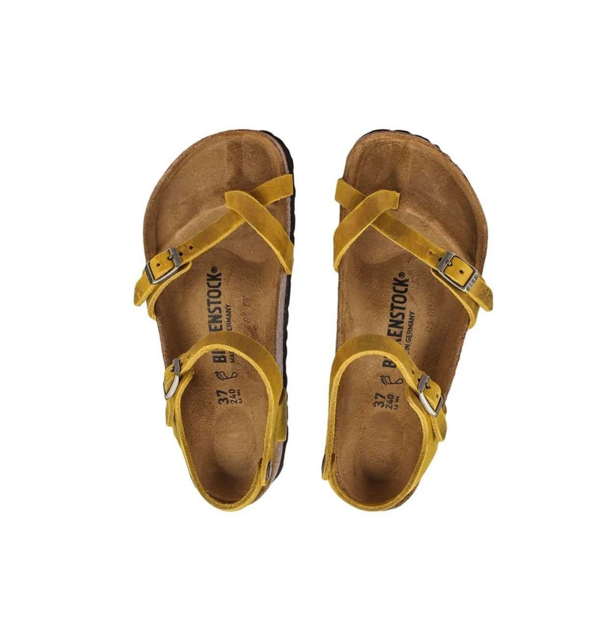 Birkenstock Taormina Ochre Oiled Leather Made In Germany